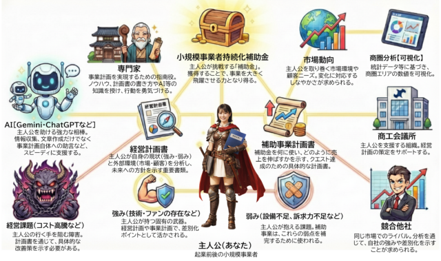 インフォグラフィック 小規模事業者持続化補助金クエスト